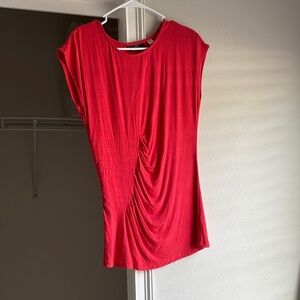 Red Draped Tunic